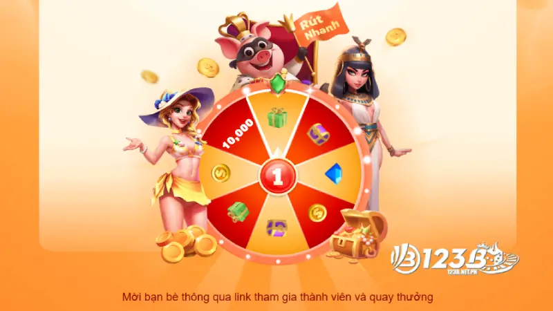 Nhận vòng quay may mắn tại 123B