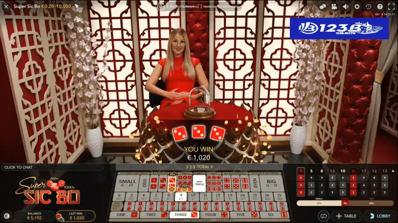 Sicbo là game chơi nổi bật từ nhà cung cấp WM
